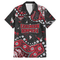 Personalized Essendon Bombers Family Matching Off The Shoulder Long Sleeve Dress and Hawaiian Shirt Aboriginal Pattern with Graffiti Style