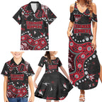 Personalized Essendon Bombers Family Matching Summer Maxi Dress and Hawaiian Shirt Aboriginal Pattern with Graffiti Style