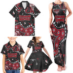 Personalized Essendon Bombers Family Matching Tank Maxi Dress and Hawaiian Shirt Aboriginal Pattern with Graffiti Style