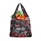 Personalized Essendon Bombers Grocery Bag Aboriginal Pattern with Graffiti Style