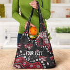 Personalized Essendon Bombers Grocery Bag Aboriginal Pattern with Graffiti Style