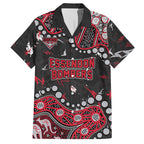 Personalized Essendon Bombers Hawaiian Shirt Aboriginal Pattern with Graffiti Style