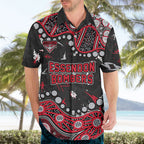 Personalized Essendon Bombers Hawaiian Shirt Aboriginal Pattern with Graffiti Style