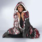 Personalized Essendon Bombers Hooded Blanket Aboriginal Pattern with Graffiti Style