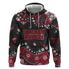 Personalized Essendon Bombers Hoodie Aboriginal Pattern with Graffiti Style