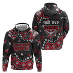 Personalized Essendon Bombers Hoodie Aboriginal Pattern with Graffiti Style