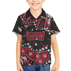 Personalized Essendon Bombers Kid Hawaiian Shirt Aboriginal Pattern with Graffiti Style