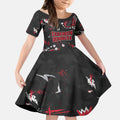 Personalized Essendon Bombers Kid Short Sleeve Dress Aboriginal Pattern with Graffiti Style