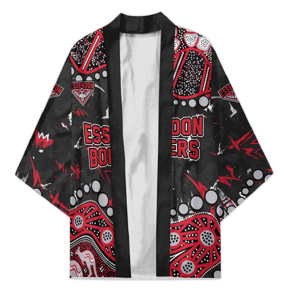Personalized Essendon Bombers Kimono Aboriginal Pattern with Graffiti Style