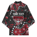 Personalized Essendon Bombers Kimono Aboriginal Pattern with Graffiti Style