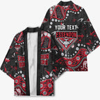 Personalized Essendon Bombers Kimono Aboriginal Pattern with Graffiti Style