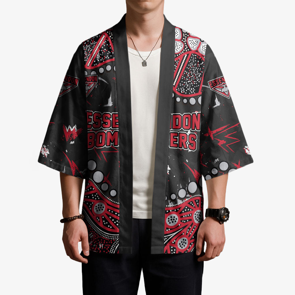 Personalized Essendon Bombers Kimono Aboriginal Pattern with Graffiti Style