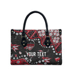 Personalized Essendon Bombers Leather Bag Aboriginal Pattern with Graffiti Style