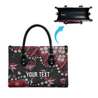 Personalized Essendon Bombers Leather Bag Aboriginal Pattern with Graffiti Style