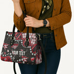 Personalized Essendon Bombers Leather Bag Aboriginal Pattern with Graffiti Style