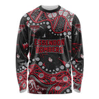 Personalized Essendon Bombers Long Sleeve Shirt Aboriginal Pattern with Graffiti Style