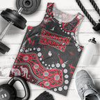 Personalized Essendon Bombers Men Tank Top Aboriginal Pattern with Graffiti Style