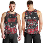 Personalized Essendon Bombers Men Tank Top Aboriginal Pattern with Graffiti Style