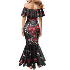 Personalized Essendon Bombers Mermaid Dress Aboriginal Pattern with Graffiti Style