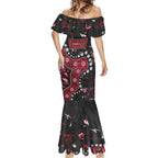 Personalized Essendon Bombers Mermaid Dress Aboriginal Pattern with Graffiti Style