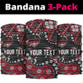 Personalized Essendon Bombers Neck Gaiter Aboriginal Pattern with Graffiti Style