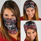 Personalized Essendon Bombers Neck Gaiter Aboriginal Pattern with Graffiti Style