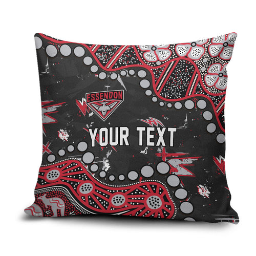 Personalized Essendon Bombers Pillow Cover Aboriginal Pattern with Graffiti Style