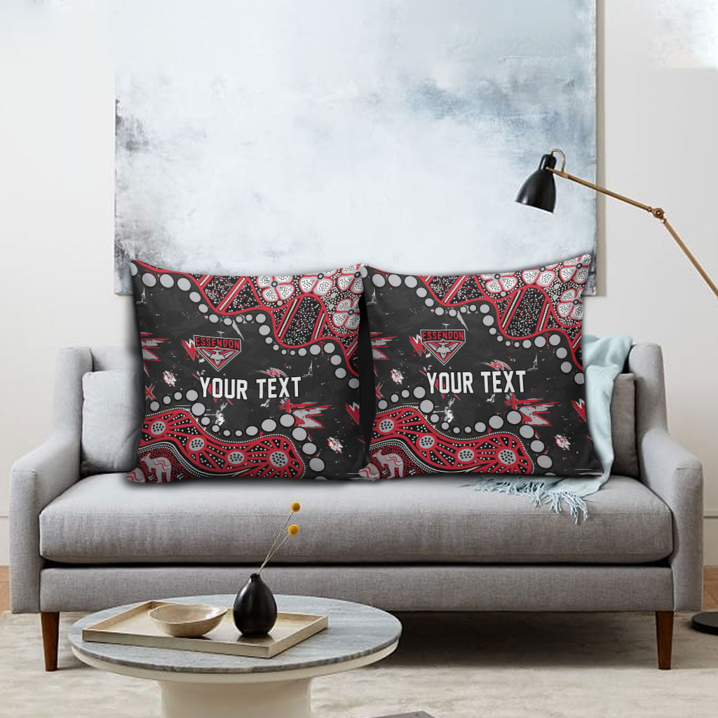 Personalized Essendon Bombers Pillow Cover Aboriginal Pattern with Graffiti Style