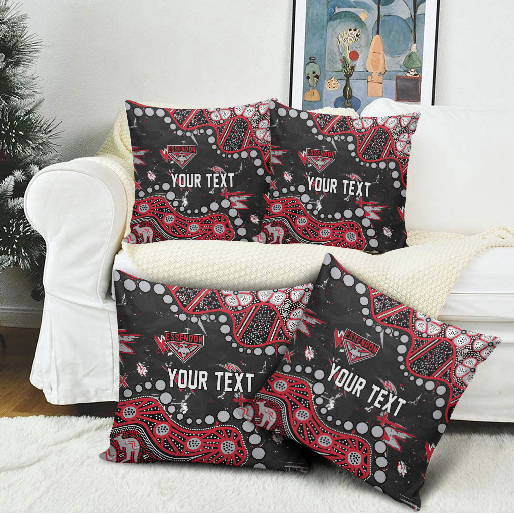 Personalized Essendon Bombers Pillow Cover Aboriginal Pattern with Graffiti Style