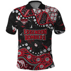 Personalized Essendon Bombers Polo Shirt Aboriginal Pattern with Graffiti Style