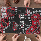 Personalized Essendon Bombers Puzzle Aboriginal Pattern with Graffiti Style