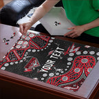 Personalized Essendon Bombers Puzzle Aboriginal Pattern with Graffiti Style