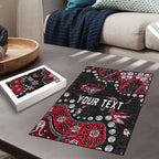 Personalized Essendon Bombers Puzzle Aboriginal Pattern with Graffiti Style