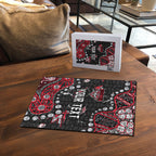 Personalized Essendon Bombers Puzzle Aboriginal Pattern with Graffiti Style