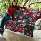 Personalized Essendon Bombers Quilt Aboriginal Pattern with Graffiti Style