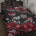 Personalized Essendon Bombers Quilt Bed Set Aboriginal Pattern with Graffiti Style