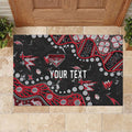 Personalized Essendon Bombers Rubber Doormat Aboriginal Pattern with Graffiti Style