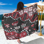 Personalized Essendon Bombers Sarong Aboriginal Pattern with Graffiti Style