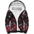 Personalized Essendon Bombers Sherpa Hoodie Aboriginal Pattern with Graffiti Style