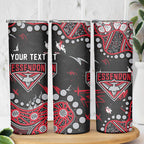 Personalized Essendon Bombers Skinny Tumbler Aboriginal Pattern with Graffiti Style