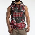 Personalized Essendon Bombers Sleeveless Hoodie Aboriginal Pattern with Graffiti Style