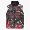 Personalized Essendon Bombers Sleeveless Puffer Jacket Aboriginal Pattern with Graffiti Style