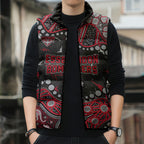 Personalized Essendon Bombers Sleeveless Puffer Jacket Aboriginal Pattern with Graffiti Style