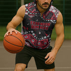 Personalized Essendon Bombers Sleeveless Zip Hoodie Aboriginal Pattern with Graffiti Style