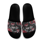 Personalized Essendon Bombers Slide Sandals Aboriginal Pattern with Graffiti Style