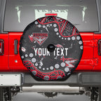 Personalized Essendon Bombers Spare Tire Cover Aboriginal Pattern with Graffiti Style
