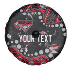 Personalized Essendon Bombers Spare Tire Cover Aboriginal Pattern with Graffiti Style