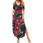 Personalized Essendon Bombers Summer Maxi Dress Aboriginal Pattern with Graffiti Style