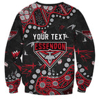 Personalized Essendon Bombers Sweatshirt Aboriginal Pattern with Graffiti Style