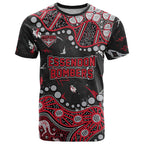 Personalized Essendon Bombers T Shirt Aboriginal Pattern with Graffiti Style